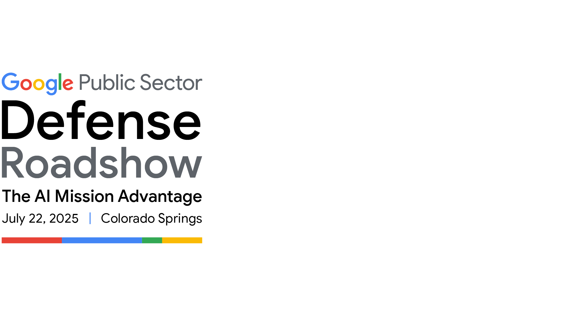 Google Defense Roadshow: The AI Mission Advantage