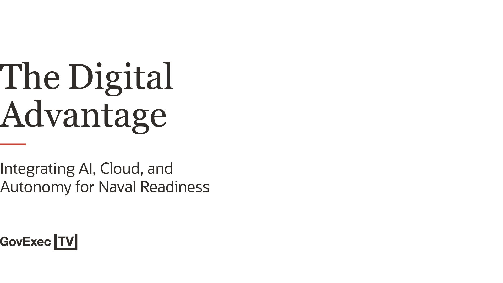 Oracle | The Digital Advantage: Integrating AI, Cloud, and Autonomy for Naval Readiness