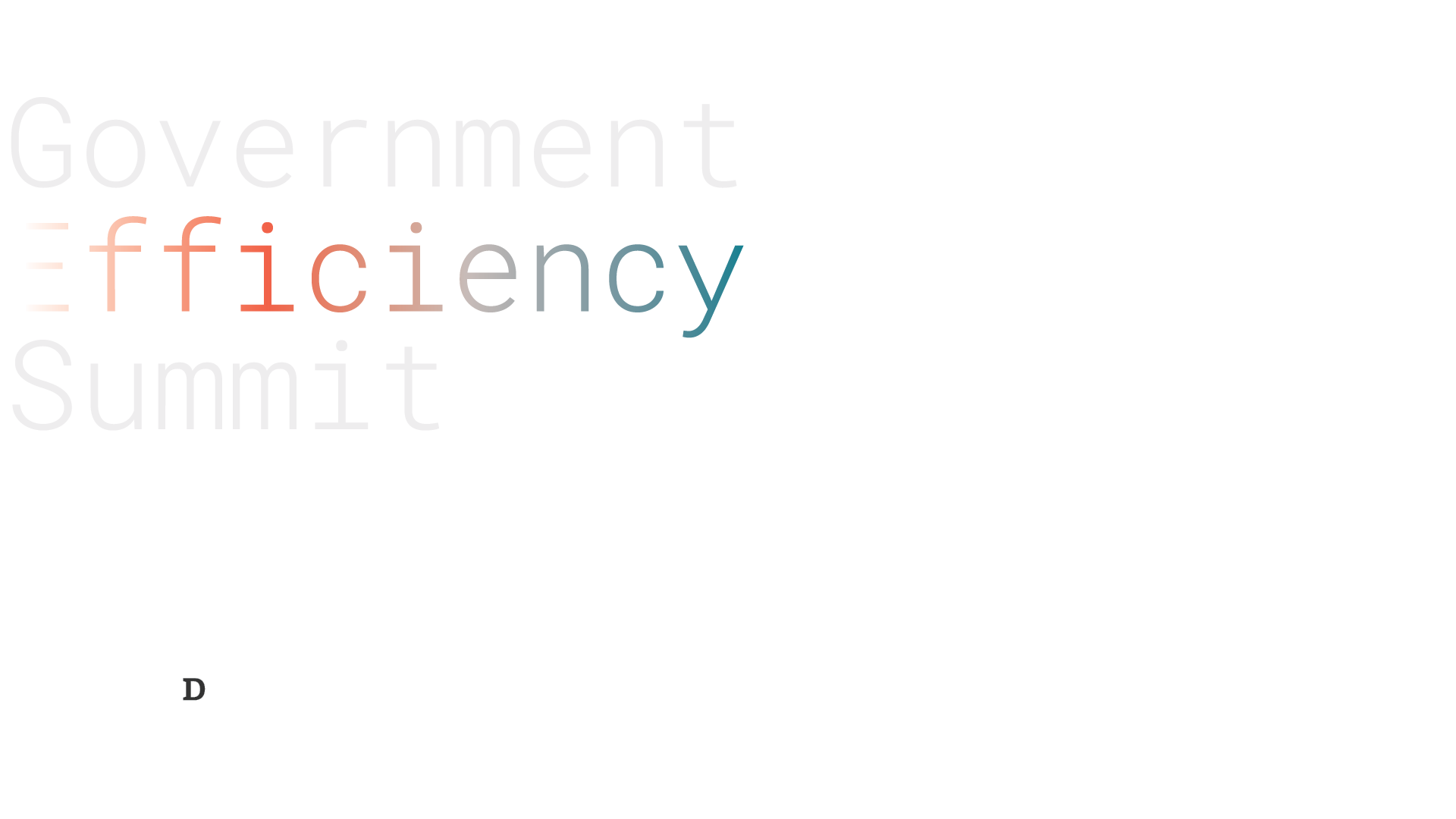 Government Efficiency Summit