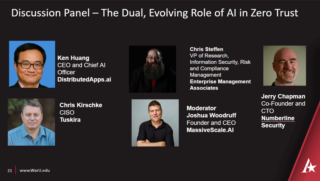 Discussion Panel – The Dual, Evolving Role of AI in Zero Trust