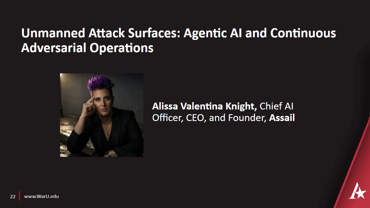 Alissa Valentina Knight's Unmanned Attack Surfaces: Agentic AI and Continuous Adversarial Operations