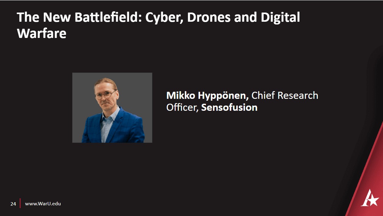 Mikko Hyppönen's The New Battlefield: Cyber, Drones and Digital Warfare