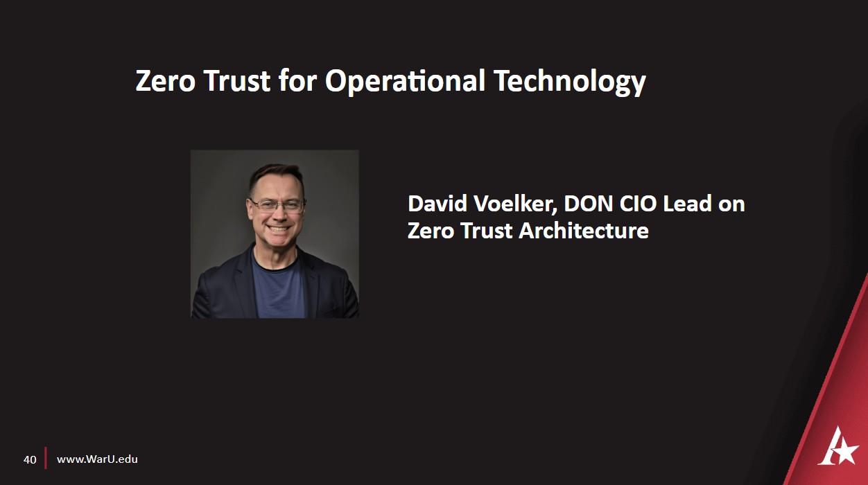 David Voelker's Zero Trust for Operational Technology