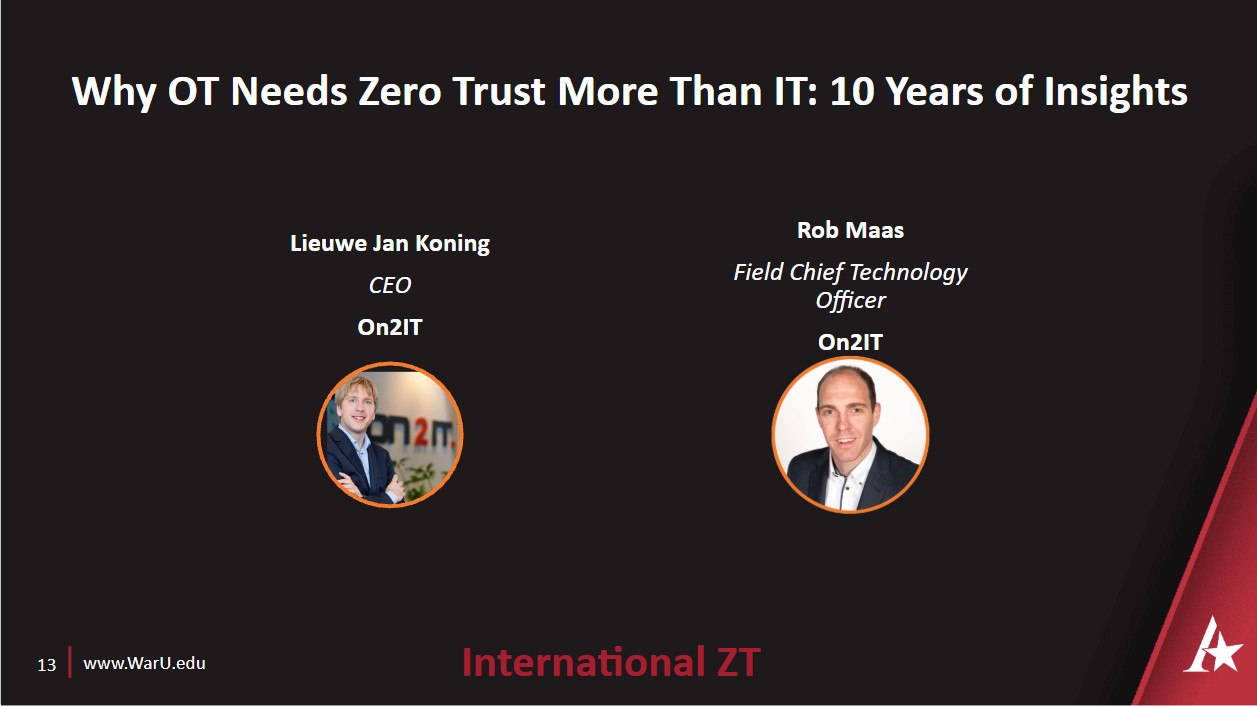 Lieuwe Jan Konig & Rob Maas' Why OT Needs ZT More Than IT
