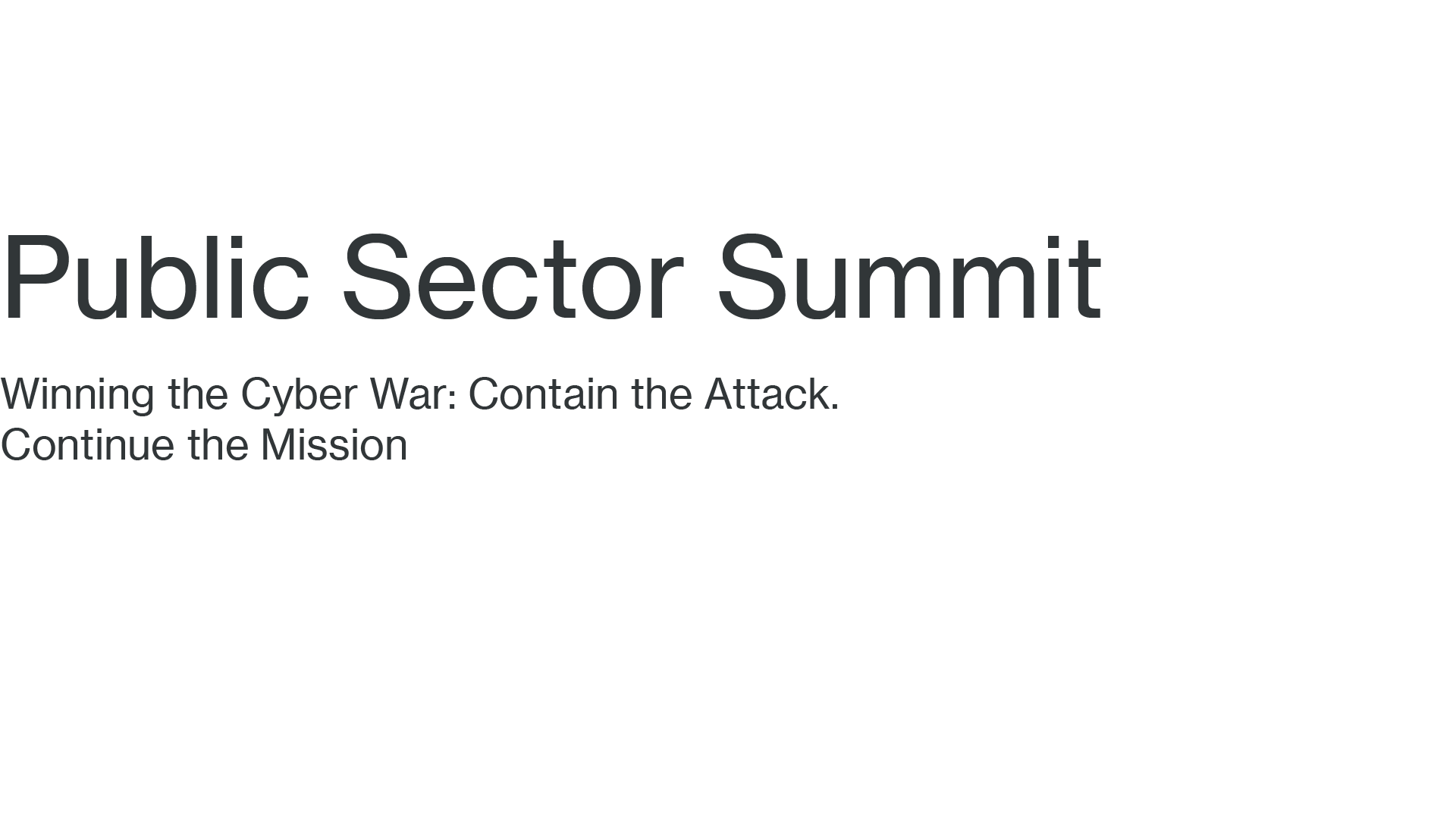 Illumio Public Sector Summit