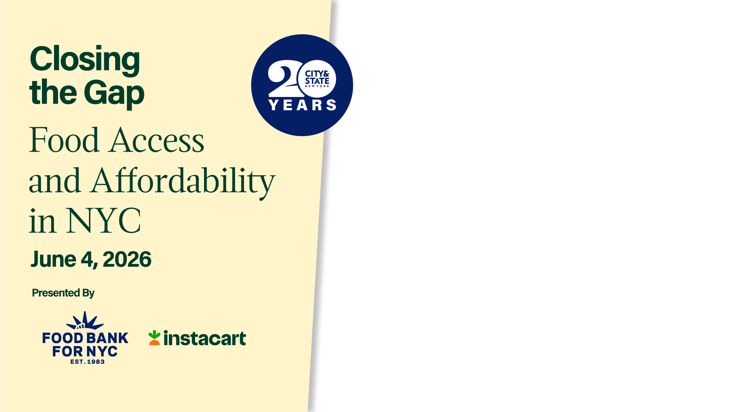 Closing the Gap: Food Access and Affordability in NYC Legislative Breakfast and Panel