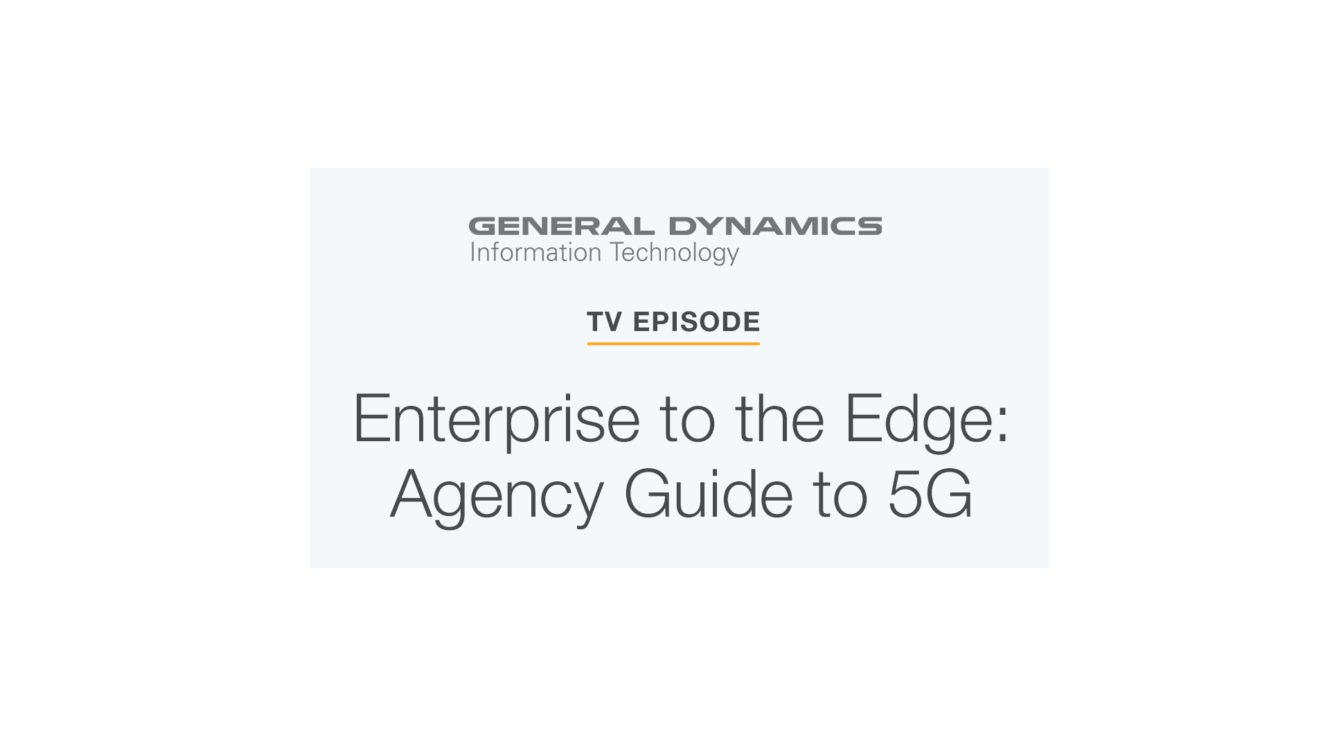 Enterprise To The Edge Agency Guide To 5G Login