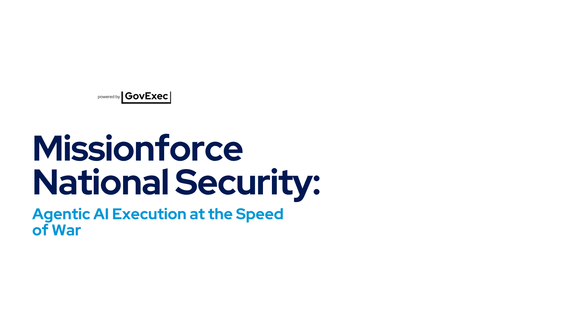 Missionforce National Security: Agentic AI for Mission Readiness and Execution at the Speed of War