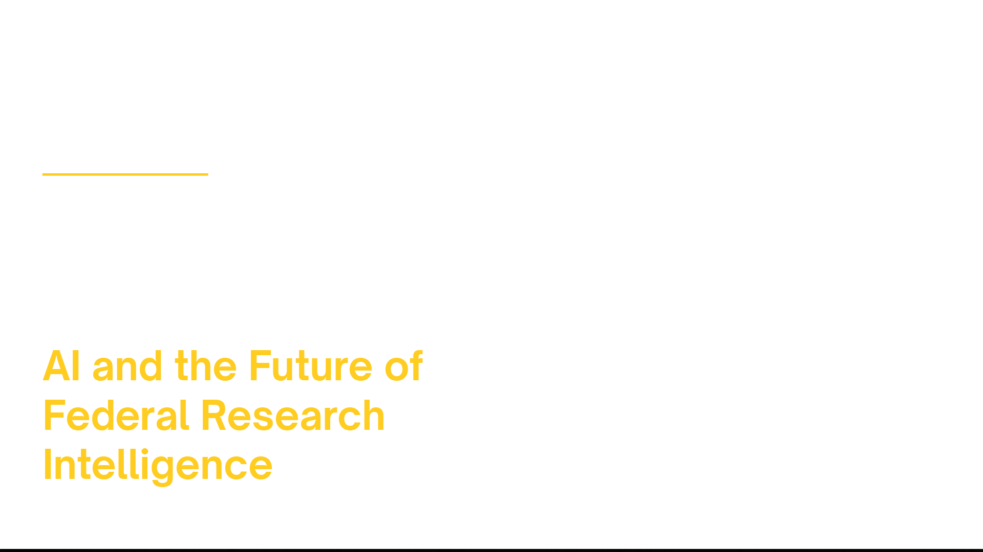 From Data to Decisions: AI and the Future of Federal Research Intelligence