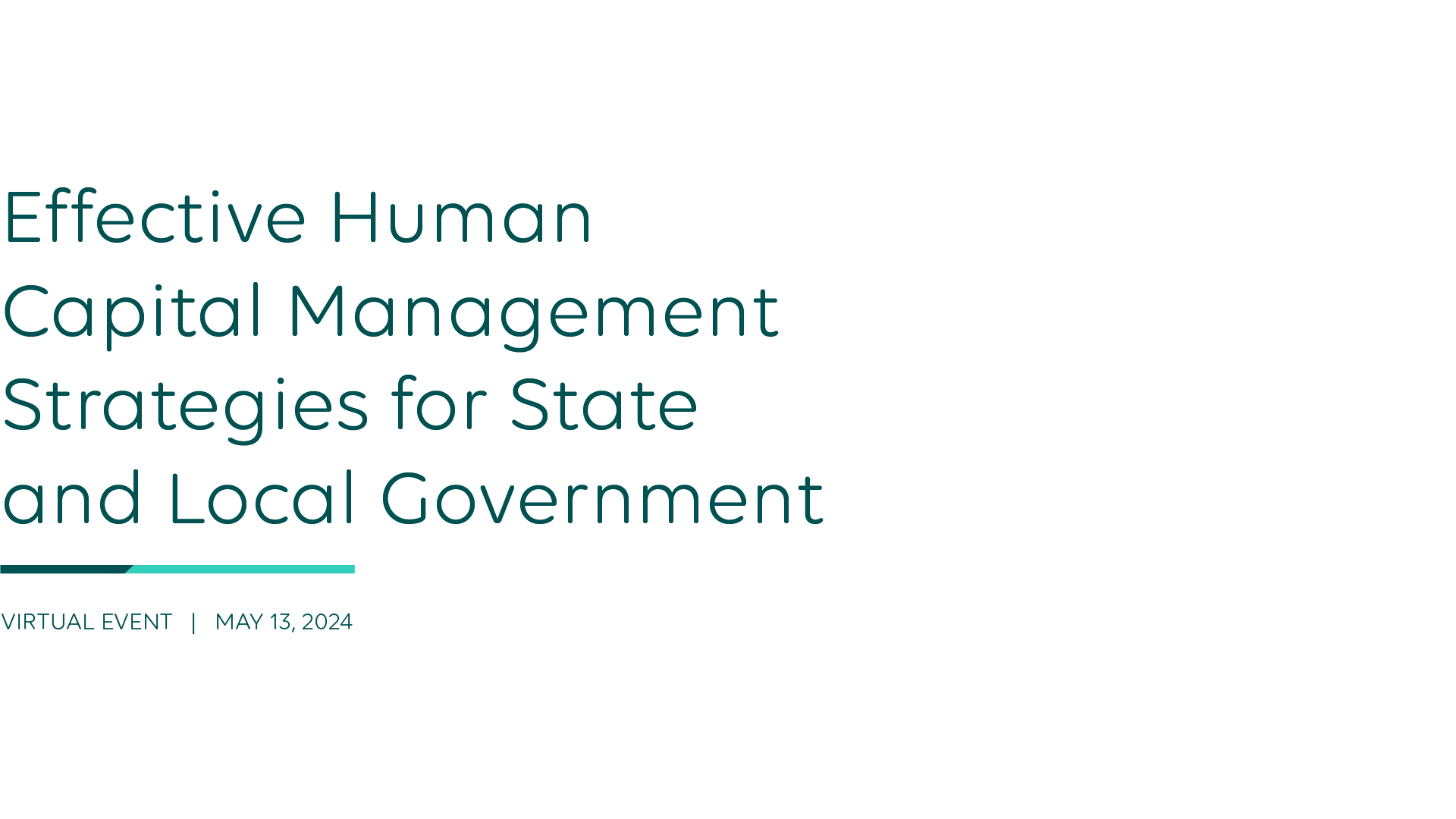 Effective Human Capital Management Strategies for State and Local Government