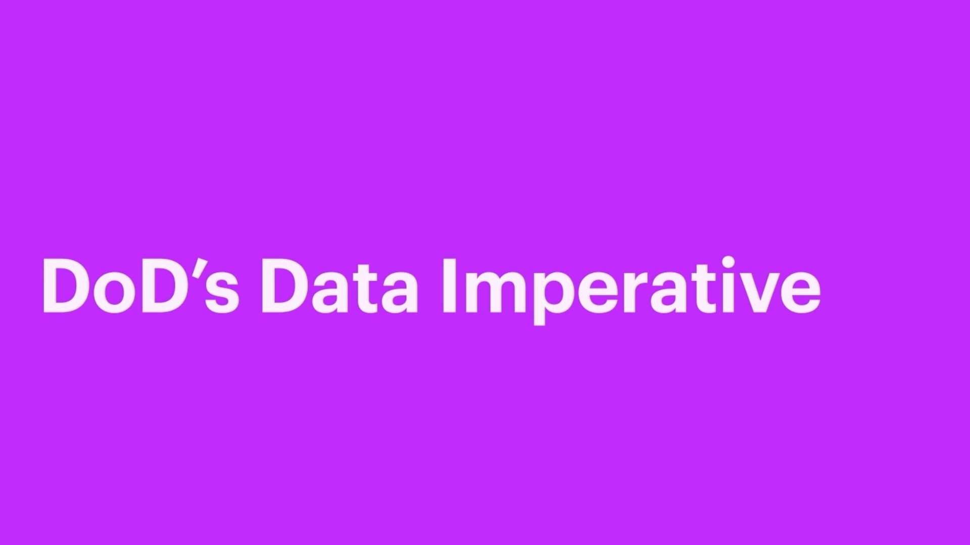 DoD’s Data Imperative Thumbnail